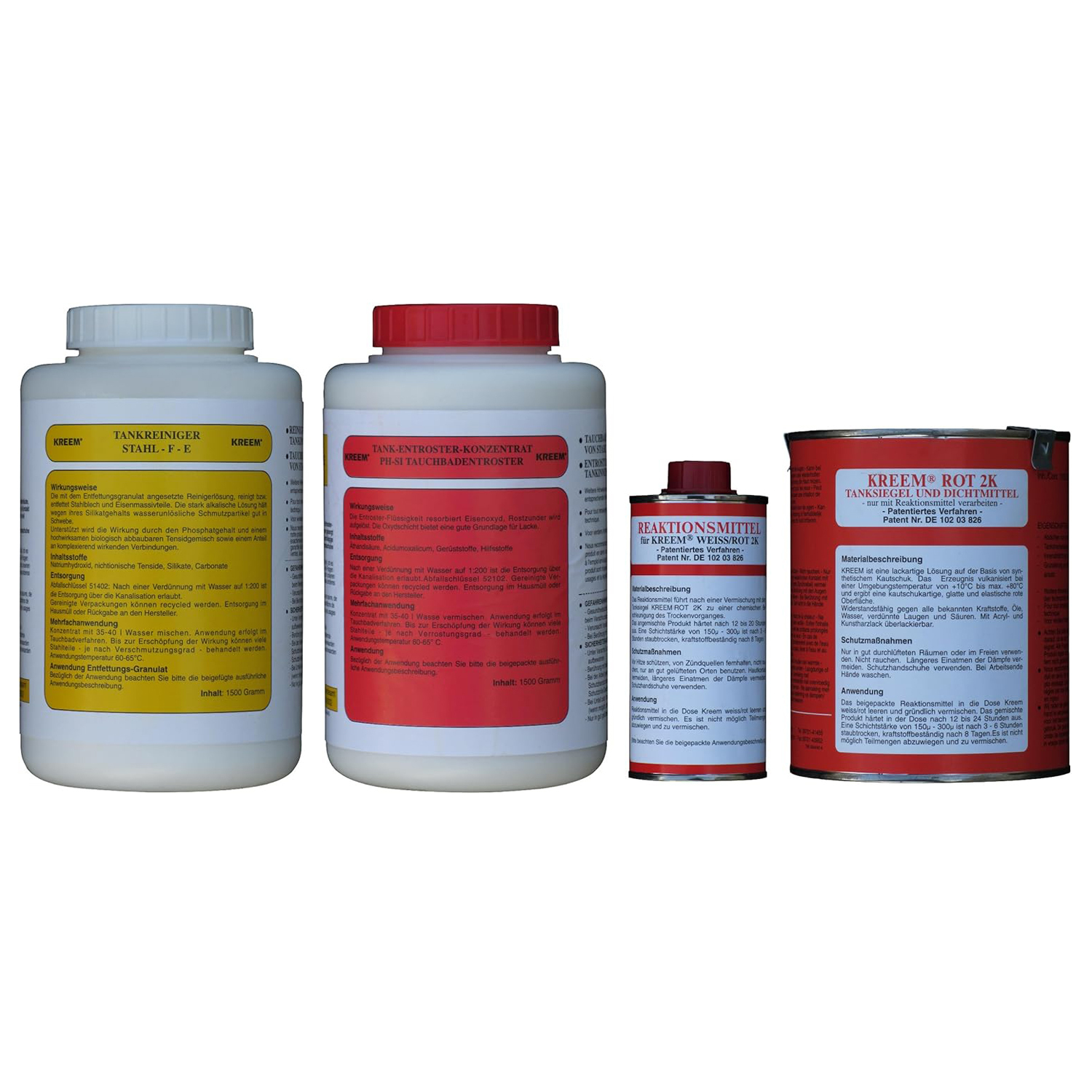 Tratamiento depósito coche y moto 80L